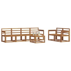 Ensemble de canapés d'extérieur 7 pcs Naturel 527187527187