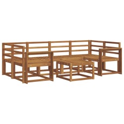 Ensemble de canapés d'extérieur 7 pcs Naturel 527191527191