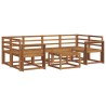 Ensemble de canapés d'extérieur 7 pcs Naturel 527191527191