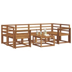 Ensemble de canapés d'extérieur 7 pcs Naturel 527191527191