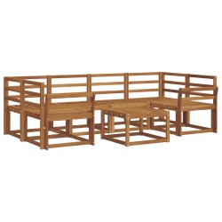 Ensemble de canapés d'extérieur 7 pcs Naturel 527192527192