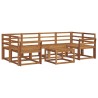 Ensemble de canapés d'extérieur 7 pcs Naturel 527192527192