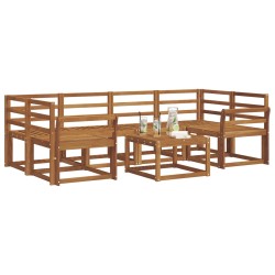 Ensemble de canapés d'extérieur 7 pcs Naturel 527192527192