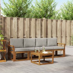 Ensemble de canapés d'extérieur 5 pcs Gris Naturel et Clair 527195527195