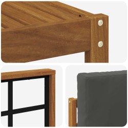 Ensemble de canapés d'extérieur 5 pcs Naturel et Anthracite 527196527196