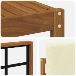 Ensemble de canapés d'extérieur 5 pcs Naturel et Crème 527198527198