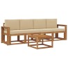 Ensemble de canapés d'extérieur 5 pcs Naturel et Beige 527200527200