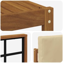 Ensemble de canapés d'extérieur 5 pcs Naturel et Beige 527204527204