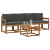 Ensemble de canapés d'extérieur 5 pcs Naturel et Anthracite 527209527209