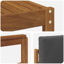 Ensemble de canapés d'extérieur 5 pcs Naturel et Anthracite 527209527209