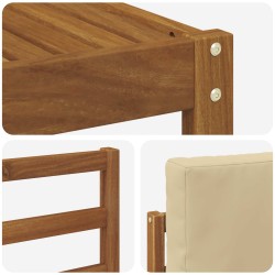 Ensemble de canapés d'extérieur 5 pcs Naturel et Beige 527214527214