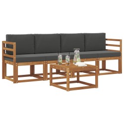 Ensemble de canapés d'extérieur 5 pcs Naturel et Anthracite 527215527215