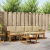 Ensemble de canapés d'extérieur 5 pcs Naturel et Beige 527216527216