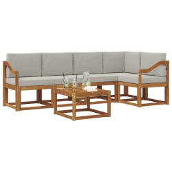 Ensemble de canapés d'extérieur 6 pcs Gris Naturel et Clair 527217527217