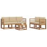 Ensemble de canapés d'extérieur 6 pcs Naturel et Beige 527219527219
