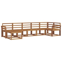 Ensemble de canapés d'extérieur 7 pcs Naturel 527222527222