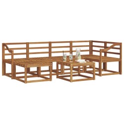 Ensemble de canapés d'extérieur 7 pcs Naturel 527226527226