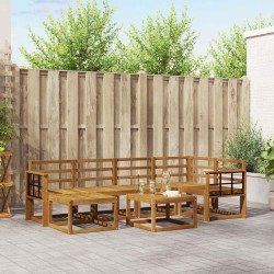 Ensemble de canapés d'extérieur 7 pcs Naturel 527227527227