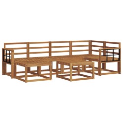 Ensemble de canapés d'extérieur 7 pcs Naturel 527227527227