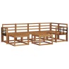 Ensemble de canapés d'extérieur 7 pcs Naturel 527227527227