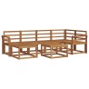 Ensemble de canapés d'extérieur 7 pcs Naturel 527230527230