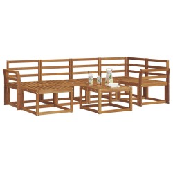 Ensemble de canapés d'extérieur 7 pcs Naturel 527230527230