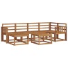 Ensemble de canapés d'extérieur 7 pcs Naturel 527231527231