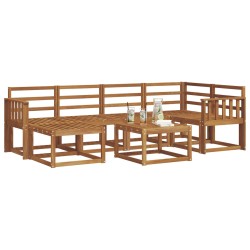 Ensemble de canapés d'extérieur 7 pcs Naturel 527231527231