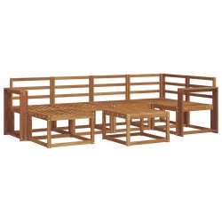 Ensemble de canapés d'extérieur 7 pcs Naturel 527240527240