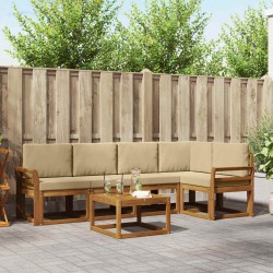 Ensemble de canapés d'extérieur 6 pcs Naturel et Beige 527241527241