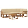 Ensemble de canapés d'extérieur 6 pcs Naturel et Beige 527241527241