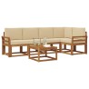 Ensemble de canapés d'extérieur 6 pcs Naturel et Beige 527241527241