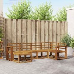 Ensemble de canapés d'extérieur 6 pcs Naturel 527242527242