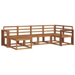 Ensemble de canapés d'extérieur 6 pcs Naturel 527242527242