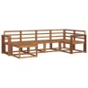 Ensemble de canapés d'extérieur 6 pcs Naturel 527242527242