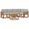 Ensemble de canapés d'extérieur 6 pcs Gris Naturel et Clair 527243527243