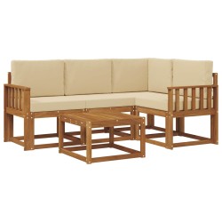 Ensemble de canapés d'extérieur 5 pcs Naturel et Beige 527245527245