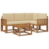 Ensemble de canapés d'extérieur 5 pcs Naturel et Beige 527245527245