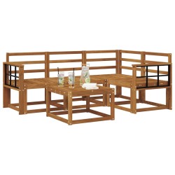 Ensemble de canapés d'extérieur 5 pcs Naturel 527249527249