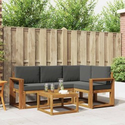 Ensemble de canapés d'extérieur 5 pcs Naturel et Anthracite 527251527251