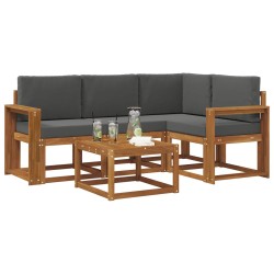 Ensemble de canapés d'extérieur 5 pcs Naturel et Anthracite 527251527251