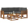 Ensemble de canapés d'extérieur 5 pcs Naturel et Anthracite 527256527256