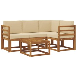 Ensemble de canapés d'extérieur 5 pcs Naturel et Beige 527259527259