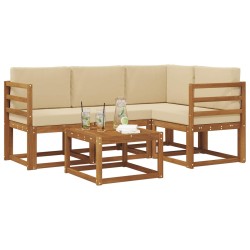 Ensemble de canapés d'extérieur 5 pcs Naturel et Beige 527259527259