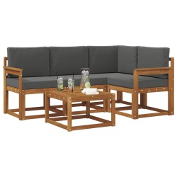 Ensemble de canapés d'extérieur 5 pcs Naturel et Anthracite 527260527260