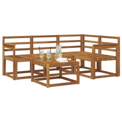 Ensemble de canapés d'extérieur 5 pcs Naturel 527263527263