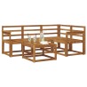 Ensemble de canapés d'extérieur 5 pcs Naturel 527263527263