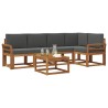 Ensemble de canapés d'extérieur 6 pcs Naturel et Anthracite 527268527268
