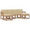 Ensemble de canapés d'extérieur 6 pcs Naturel et Beige 527270527270