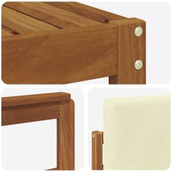 Ensemble de canapés d'extérieur 6 pcs Naturel et Crème 527273527273